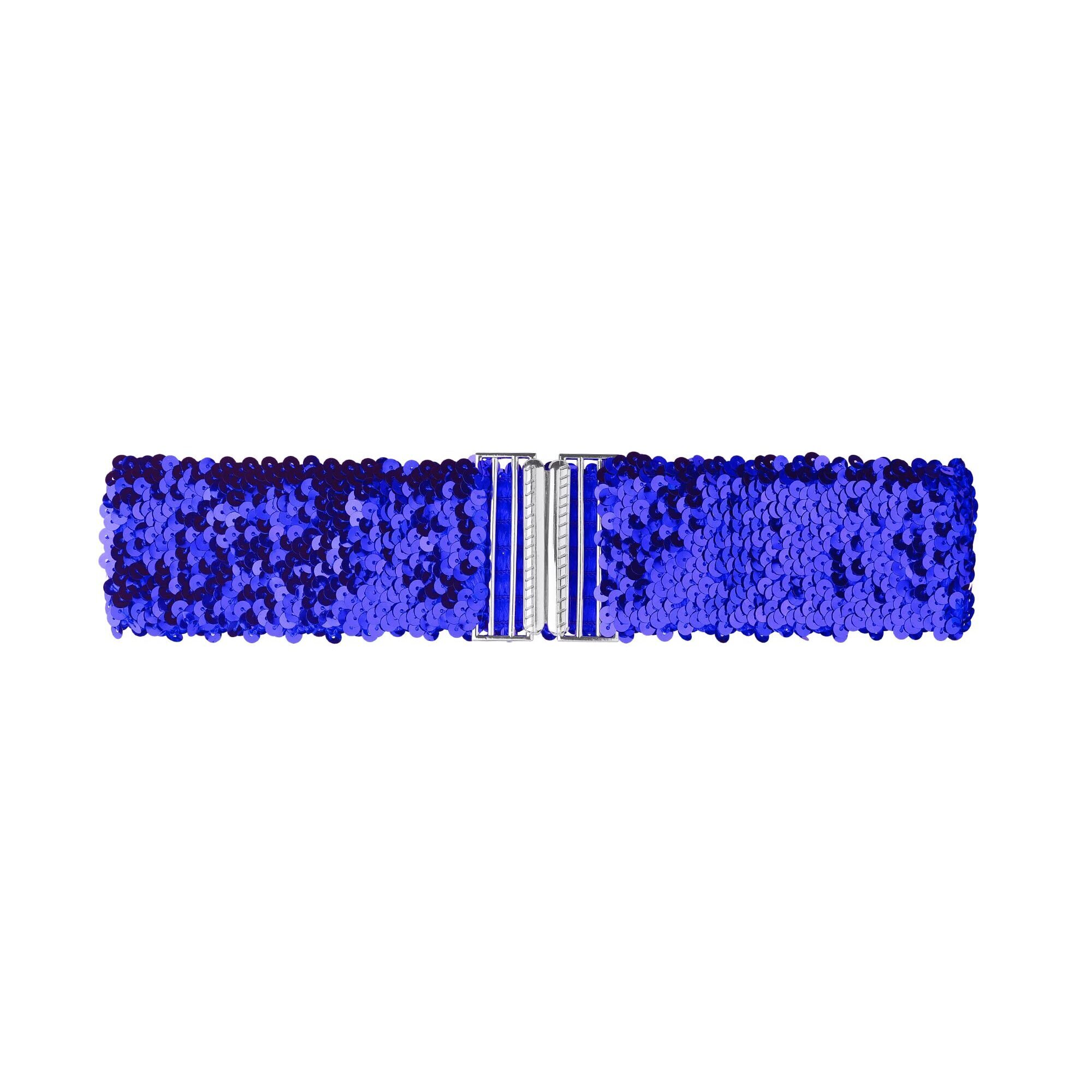 4426 Womens Plus Size Stretchy Waist Belts Metal Interlock Buckles Sequins